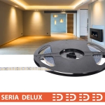 Taśma LED PL Delux Low Brightness | Ciepła biała 3000K | 24V | 160 LED/m | 430lm/m | SMD2835 | Rolka 10m | 7 lat gwarancji