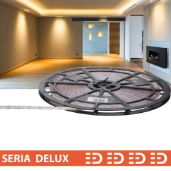 Taśma LED Delux LB 24V 160led/m SMD2835  3.2W/m 3000K IP20 450lm/m 8mm CRI80 PL7Y 50m