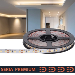 Taśma LED Premium 12V 120led/m SMD2835  10.8W/m 4000K IP20 900lm/m 8mm CRI95 PL5Y 100m