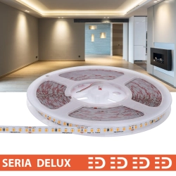 Taśma LED Delux LB 24V 160led/m SMD2835   3.2W/m 4000K IP20 400lm/m 8mm CRI97 PL7Y 10m