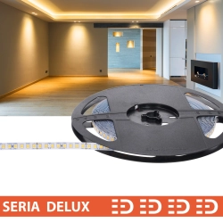 Taśma LED Delux LB 24V 160led/m SMD2835   3.5W/m 2700K IP20 460lm/m 8mm CRI90 PL7Y 10m
