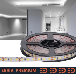Taśma LED Premium 12V 120led/m SMD2835    9.6W/m 10000K IP20 1000lm/m 8mm CRI80 PL5Y 5m