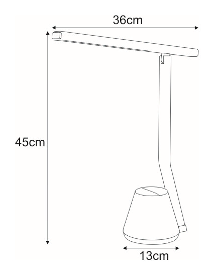 Lampka biurkowa K-BL1066 CZARNY z serii KIKI