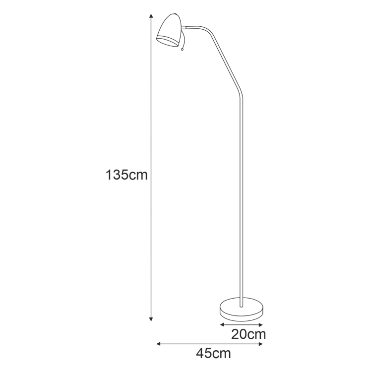 Lampa podłogowa K-MT-201 SREBRNY z serii KAJTEK I