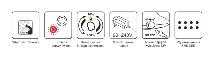 Lampka biurkowa K-BL1072 CZARNY z serii MIDA