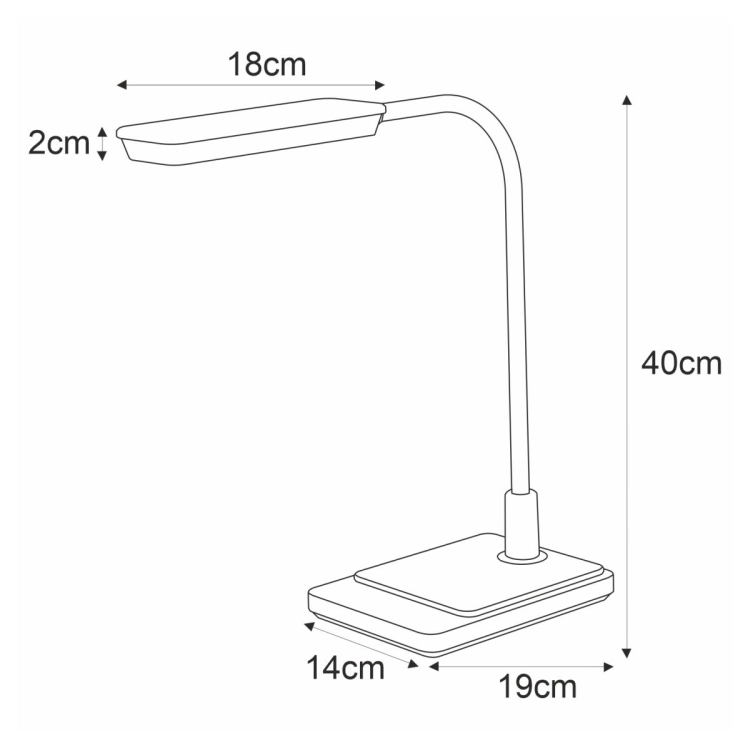 Lampka biurkowa K-BL1027 CZARNY z serii IKA