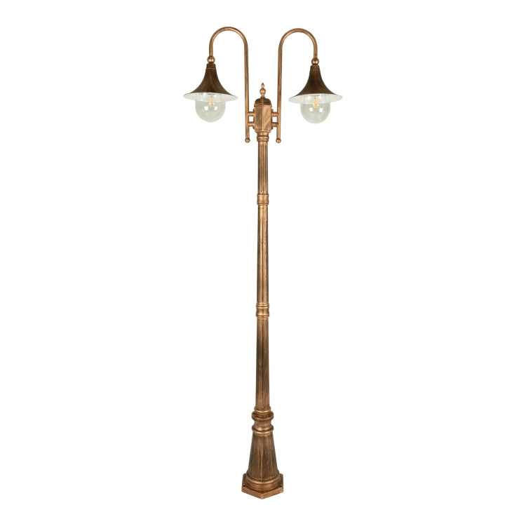 Lampa ogrodowa stojąca K-8127 CZARNY/ZŁOTY z serii BOSTON