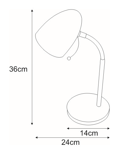 Lampka biurkowa K-MT-200 ŻÓŁTY z serii KAJTEK