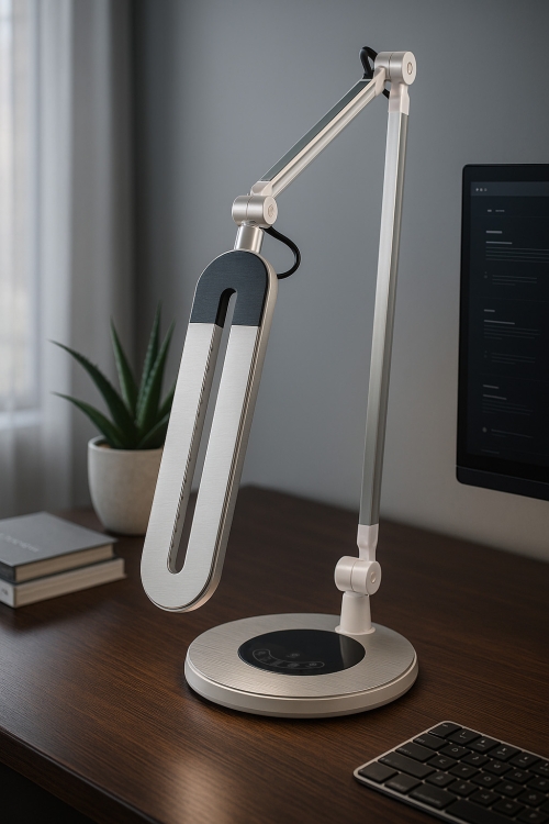 Lampka biurkowa K-BL1221 SREBRNY z serii ALETTE