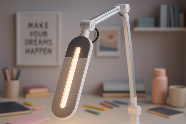 Lampka biurkowa K-BL1221 SREBRNY z serii ALETTE