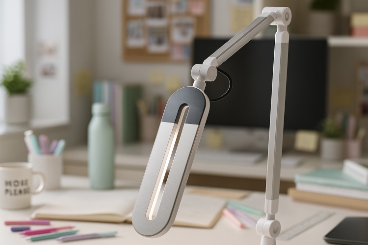 Lampka biurkowa K-BL1221 SREBRNY z serii ALETTE