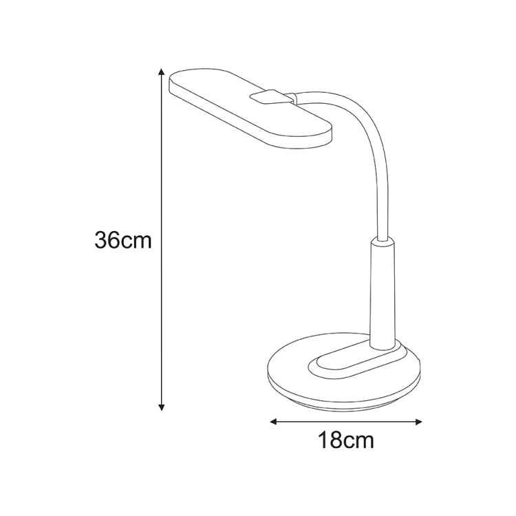 Lampka biurkowa K-BL1185 CZARNY z serii DAFI