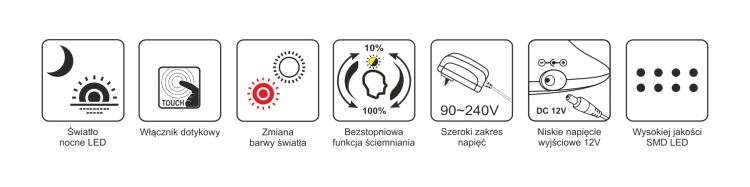 Lampka biurkowa K-BL1301 BIAŁY z serii TOLA