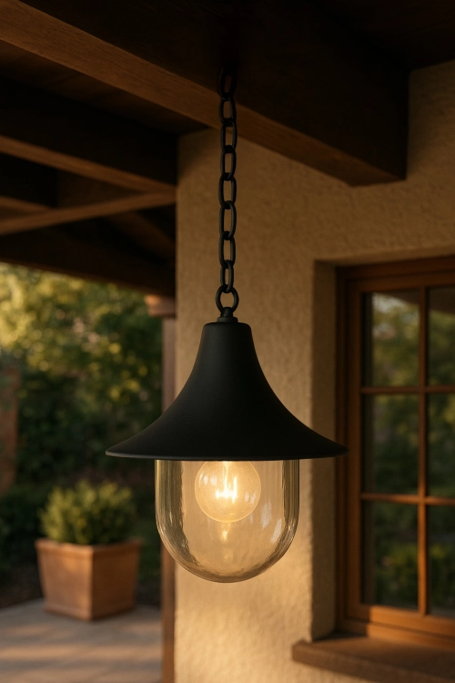 Lampa ogrodowa wisząca K-8131 CZARNY z serii BOSTON