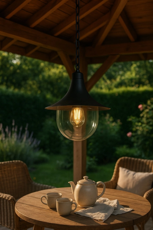 Lampa ogrodowa wisząca K-8131 CZARNY z serii BOSTON