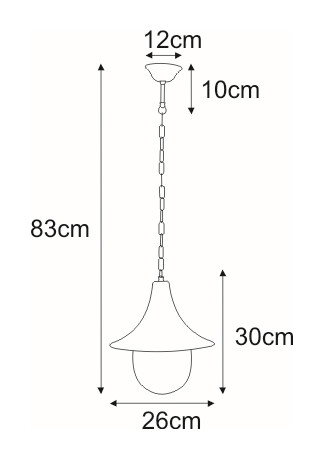 Lampa ogrodowa wisząca K-8131 CZARNY z serii BOSTON