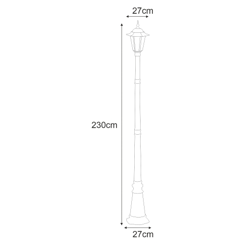 Lampa ogrodowa stojąca K-7064A/1 CZARNY z serii STANDARD