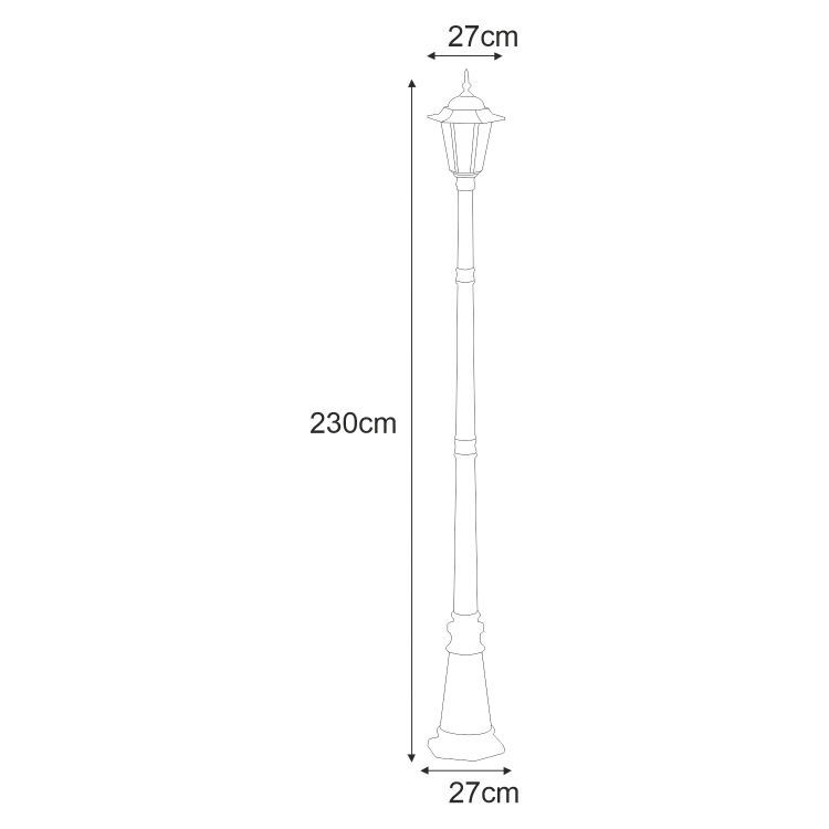 Lampa ogrodowa stojąca K-7064A/1 CZARNY z serii STANDARD