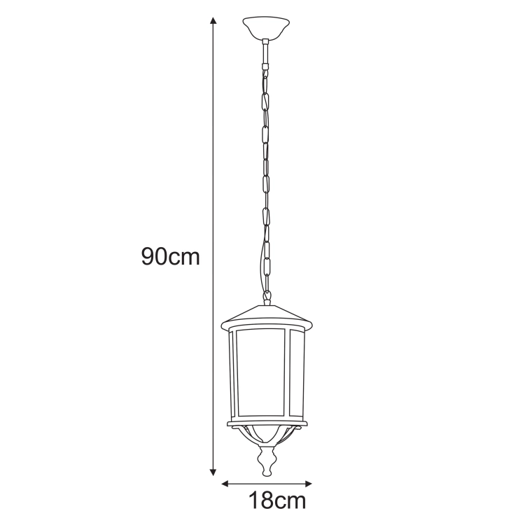 Lampa ogrodowa wisząca K-8216 z serii CHICAGO