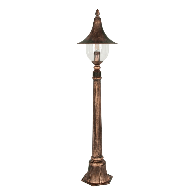 Lampa ogrodowa stojąca K-8129 CZARNY/ZŁOTY z serii BOSTON