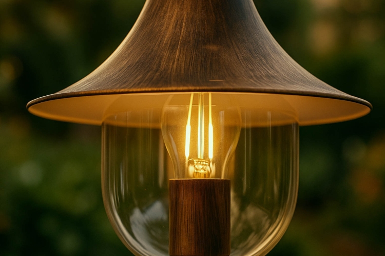Lampa ogrodowa stojąca K-8129 CZARNY/ZŁOTY z serii BOSTON