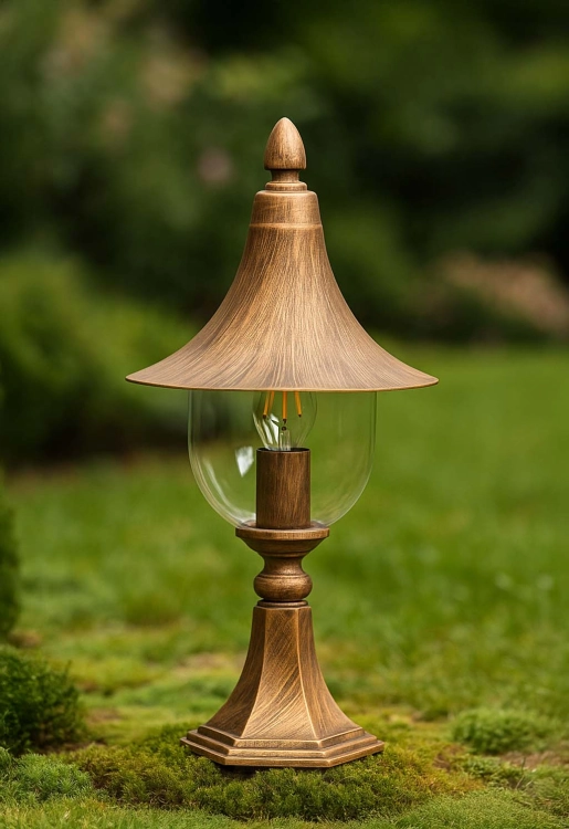Lampa ogrodowa stojąca K-8128 CZARNY/ZŁOTY z serii BOSTON
