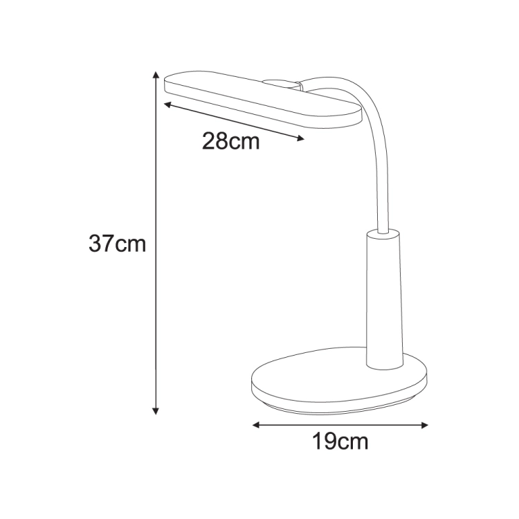 Lampka biurkowa K-BL1521 NIEBIESKI z serii MILO