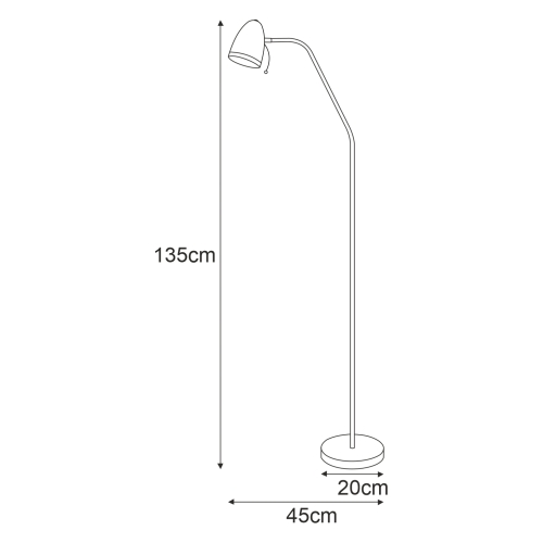 Lampa podłogowa K-MT-201 ŻÓŁTY z serii KAJTEK I