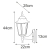 Kinkiet K-5006A UP CZARNY z serii LOZANA