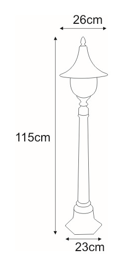 Lampa ogrodowa stojąca K-8134 CZARNY z serii BOSTON