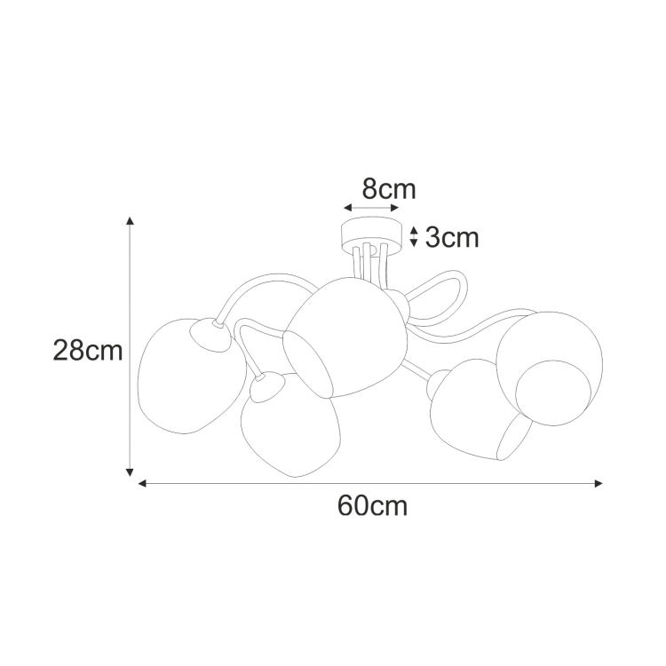 Lampa sufitowa K-5196 z serii SARA