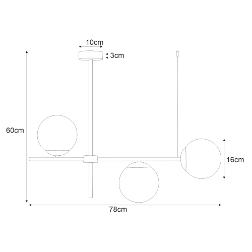 Lampa sufitowa K-4735 z serii VUELTA