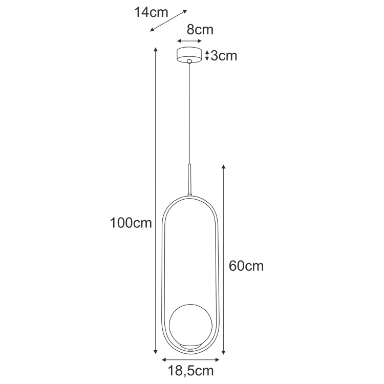 Lampa wisząca K-5396 z serii SVEN