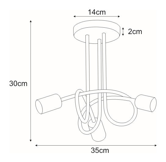 Lampa sufitowa K-3620 z serii DEZE
