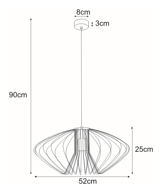 Lampa wisząca K-3407 BIAŁY z serii TIZI II