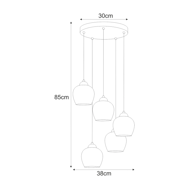 Lampa wisząca K-5602 z serii ABRO