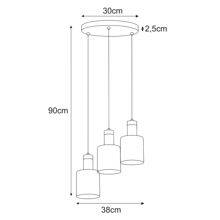 Lampa wisząca K-5252 z serii BRUS