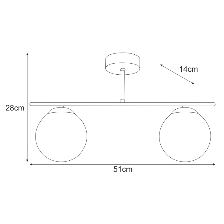 Lampa sufitowa K-5168 z serii GAMMA