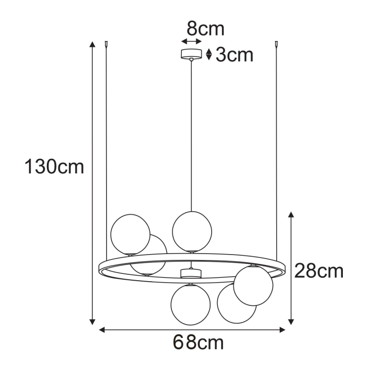 Lampa wisząca K-5700 z serii TESORO