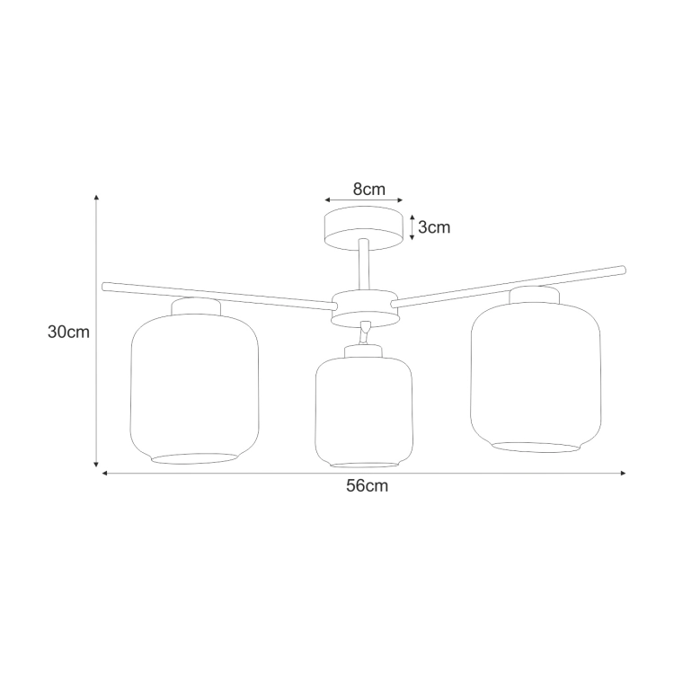 Lampa sufitowa K-5516 z serii PIEGA