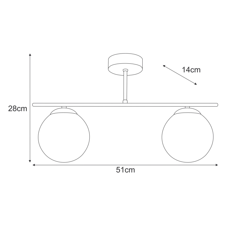 Lampa sufitowa K-5411 z serii GRAND