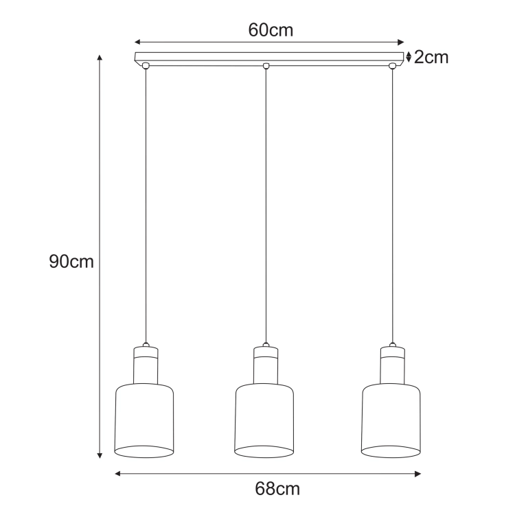 Lampa wisząca K-5253 z serii BRUS