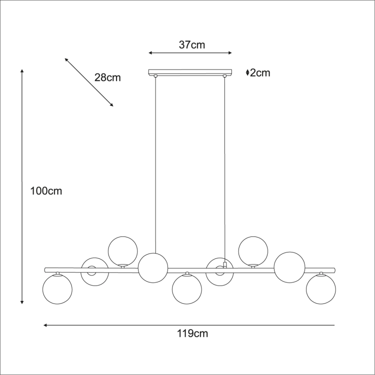 Lampa wisząca K-5848 z serii LEMO