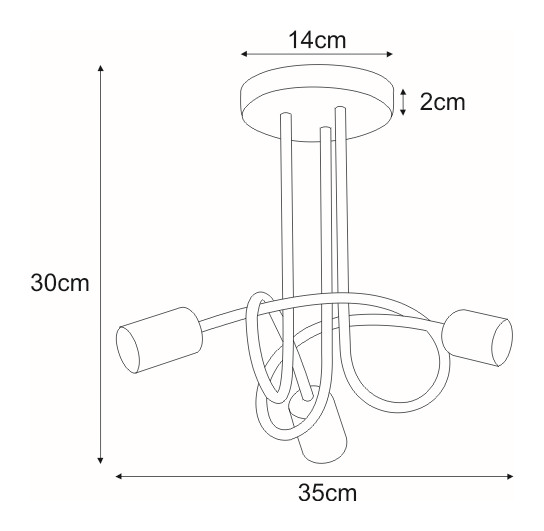Lampa sufitowa K-3610 z serii DEZE