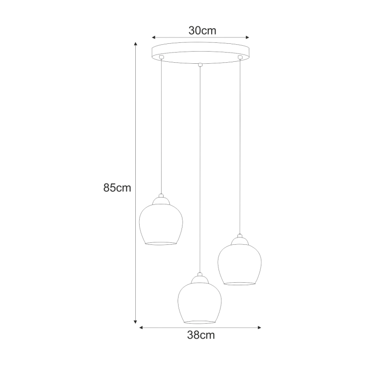 Lampa wisząca K-5606 z serii TULA