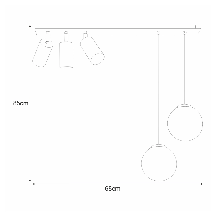 Lampa sufitowa K-4138 z serii ALBIO