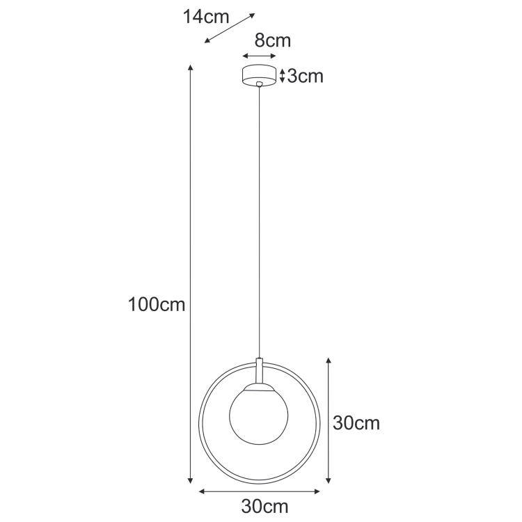 Lampa wisząca K-5309 z serii ALMA
