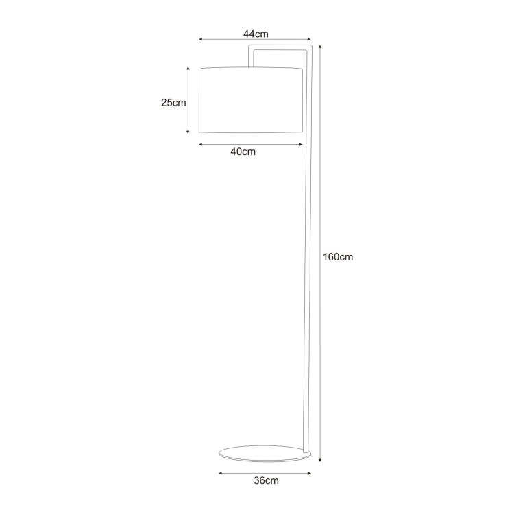 Lampa podłogowa K-4323 z serii SIMONE BLACK