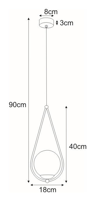 Lampa wisząca K-4770 z serii NEVE BLACK