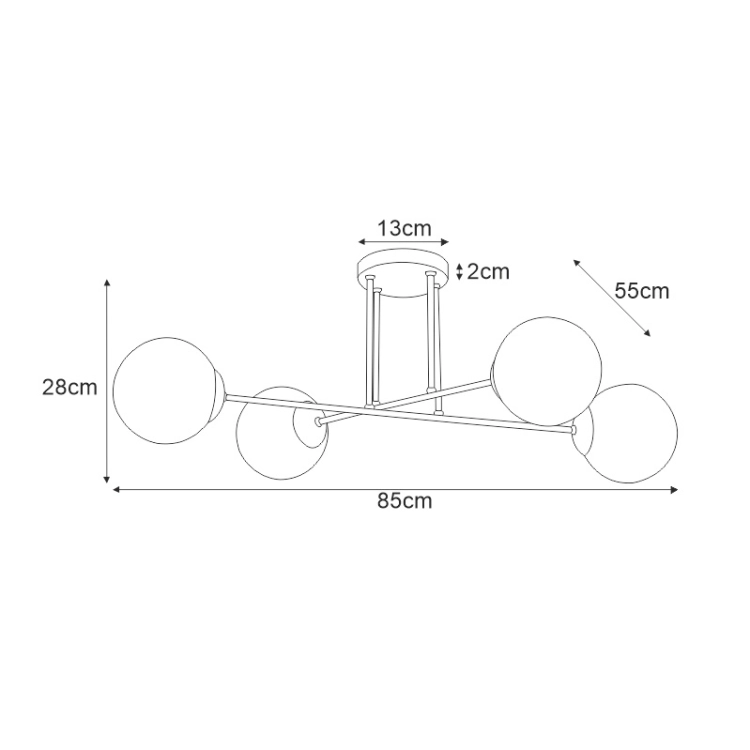 Lampa sufitowa K-4924 z serii SAVOY